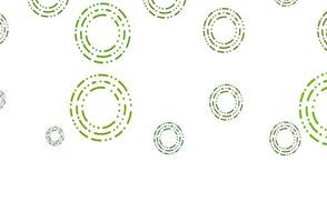 Light green vector background with bubbles.