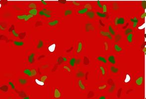 Light Green, Red vector background with abstract forms.