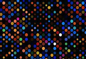 Dark Multicolor, Rainbow vector background with bubbles.