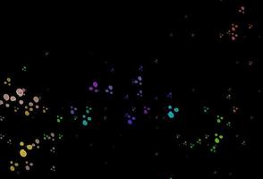 Dark Multicolor, Rainbow vector template with abstract lines.