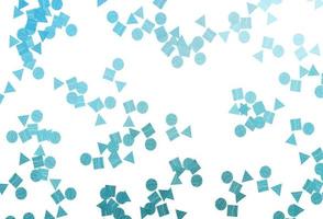 Light BLUE vector backdrop with lines, circles, rhombus.