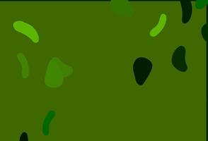 Light Green vector backdrop with abstract shapes.