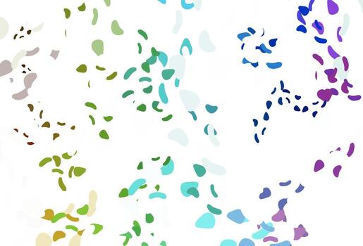 textura de vector de arco iris multicolor claro con formas aleatorias.