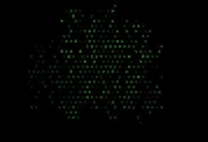 textura de vector verde oscuro con caracteres abc.