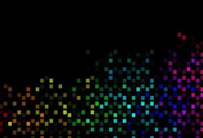 Dark Multicolor, Rainbow vector pattern with crystals, rectangles.