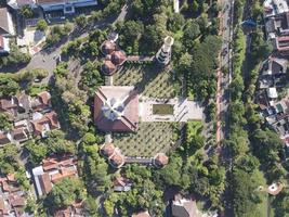 Aerial view of mosque in Yogyakarta, Indonesia. photo