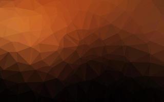 Dark Orange vector polygon abstract background.