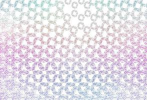 Light multicolor, rainbow vector background with bubbles.