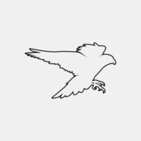 falcon outline vector silhouette