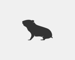 Hamster vector silhouette