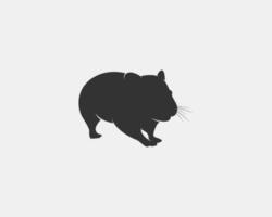 Hamster vector silhouette