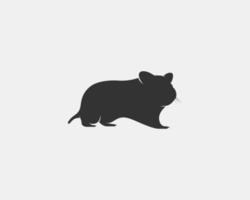 Hamster vector silhouette