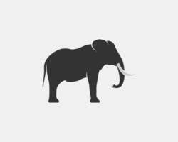 silueta de vector de elefante