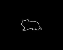 Hamster outline vector silhouette