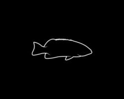 grouper outline vector silhouette