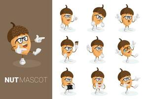 Cute characters for nut a complete set vector
