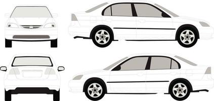 conjunto de coches de ilustración vectorial aislado sobre fondo blanco