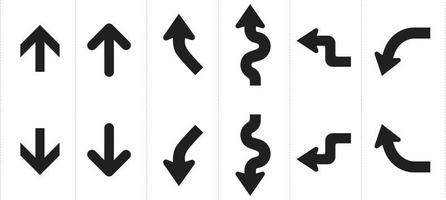 Vector illustration arrow top and bottom set icon isolated on white background