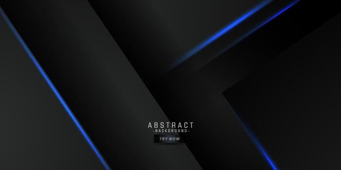 Modern geometry abstract background with dark color and blue light design. Vector Eps10