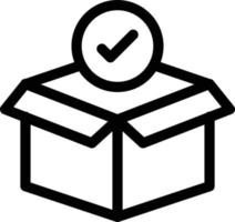 ilustración de vector de caja en un fondo. símbolos de calidad premium. iconos vectoriales para concepto y diseño gráfico.