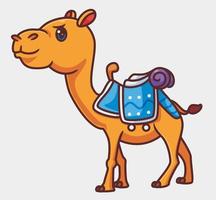 cute outfit camel accessories. isolated cartoon animal illustration. Flat Style Sticker Icon Design Premium Logo vector. Mascot Character vector