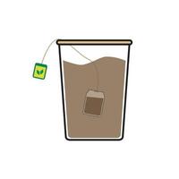 DRINK ICON IN A GLASS WITH STRAW vector