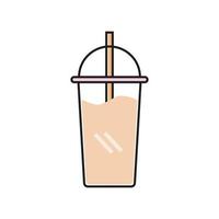 DRINK ICON IN A GLASS WITH STRAW vector