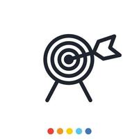 Simple target icon, Archery Target icon. vector