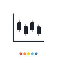 Icon business graph or chart diagram. vector