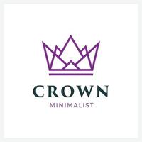 Crown Logo and symbol template illustration icon modern and minimalist vector