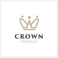 Crown Logo and symbol template illustration icon modern and minimalist vector