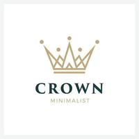 Crown Logo and symbol template illustration icon modern and minimalist vector