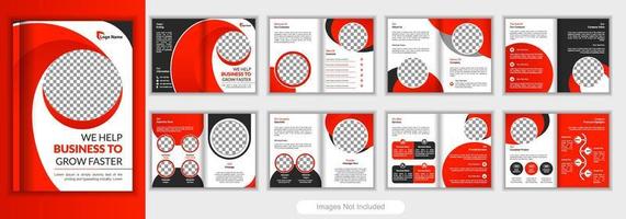 Company profile brochure template layout design, 16 page corporate brochure template, minimal multipage business brochure template design, annual report, Trendy minimalist flat geometric design. vector