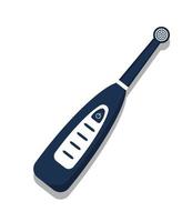 Electric toothbrush icon isolated on white background. Element for cleaning teeth. Dentistry equipment illustration. Vector tooth care tool in flat style.