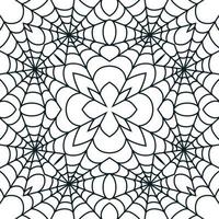 Spider web seamless Halloween background texture cobweb gossamer. Vector illustration.