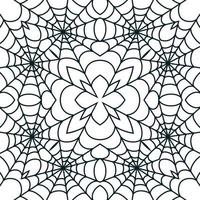 Spider web seamless Halloween background texture cobweb gossamer. Vector illustration.