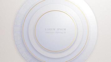 Abstract background with gold ring, gray circles overlapping, and crossing lines vector