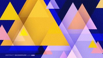 Geometric colorful abstract background with triangle shape, dot pattern and shadow composition design vector