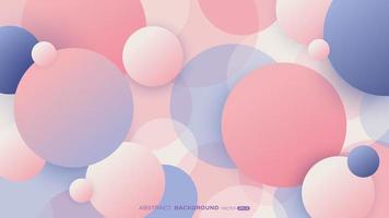 Modern circle gradient overlap on colorful background. Abstract geometric shape design vector