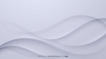 Abstract dynamic wavy light with shadow and dot pattern on gray gradient background vector