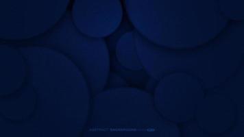 Concentric blue circles with overlapping pattern and shadow. Abstract background vector