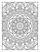 Interior of a coloring page.  Black and white mandala for coloring pages interior. Decoration mandala ornament design set vector. Vintage mandala pattern vector. vector