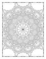 Interior of a coloring page.  Black and white mandala for coloring pages interior. Decoration mandala ornament design set vector. Vintage mandala pattern vector. vector