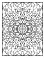 interior de una página para colorear. mandala en blanco y negro para colorear páginas interiores. decoración mandala ornamento diseño conjunto vector. vector de patrón de mandala vintage.