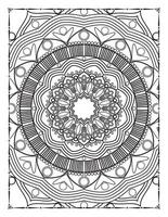 mandala en blanco y negro para colorear páginas interiores. interior de una página para colorear. arte de línea de mandala de fideos. decoración mandala ornamento diseño conjunto vector. vector