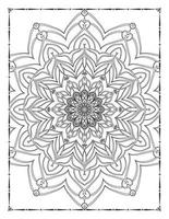 mandala en blanco y negro para colorear páginas interiores. interior de una página para colorear. arte de línea de mandala de fideos. decoración mandala ornamento diseño conjunto vector. vector