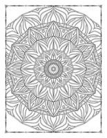 mandala en blanco y negro para colorear páginas interiores. interior de una página para colorear. arte de línea de mandala de fideos. decoración mandala ornamento diseño conjunto vector. vector