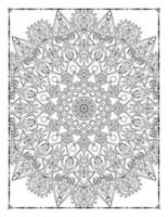 Interior of a coloring page.  Black and white mandala for coloring pages interior. Decoration mandala ornament design set vector. Vintage mandala pattern vector. vector