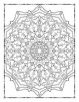 Interior of a coloring page.  Black and white mandala for coloring pages interior. Decoration mandala ornament design set vector. Vintage mandala pattern vector. vector