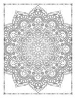 Interior of a coloring page.  Black and white mandala for coloring pages interior. Decoration mandala ornament design set vector. Vintage mandala pattern vector. vector